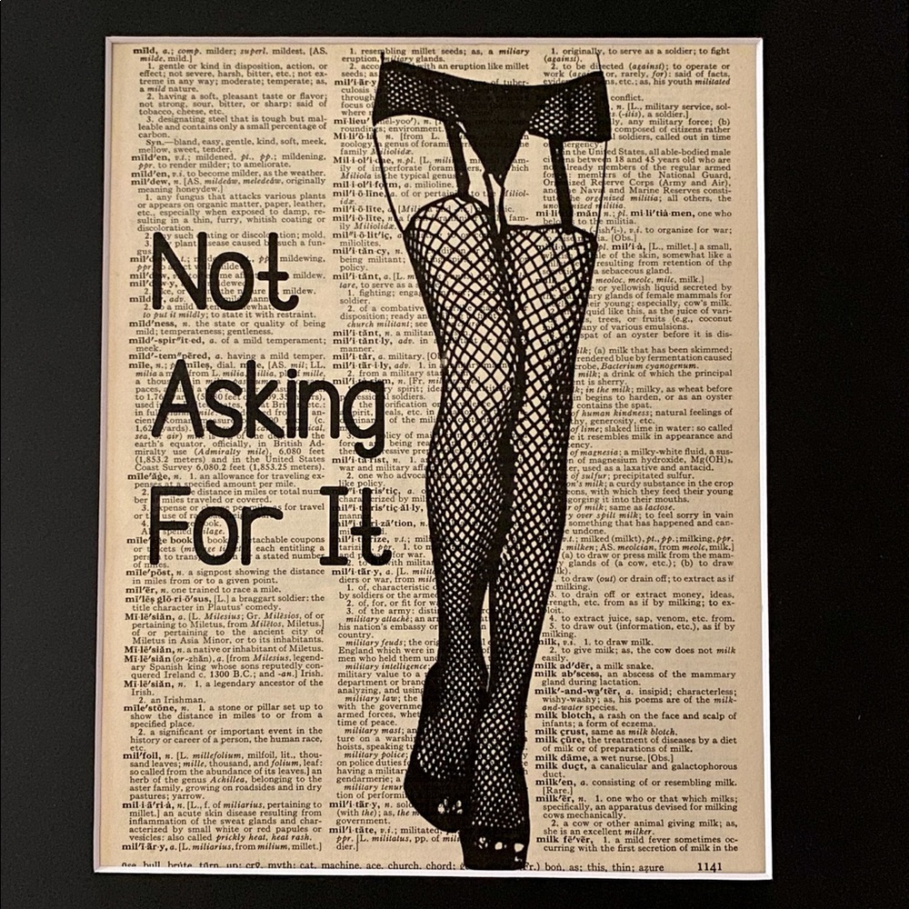 Not Asking For It Dictionary Art Print